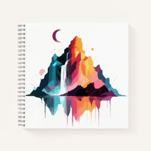 Serene Landscape Calm Tranquil Nature Mountains Notebook
