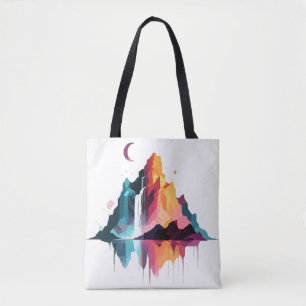Serene Landscape Calm Tranquil Nature Mountains Tote Bag