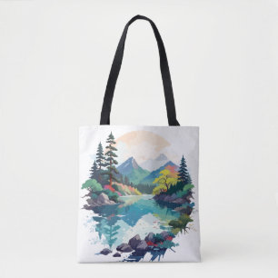 Serene Landscape Calm Tranquil Nature Outdoors Art Tote Bag