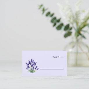 Serene Lavender Botanical Illustration Place Card
