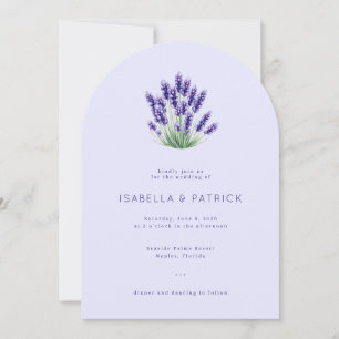 Serene Lavender Floral Wedding Invitation