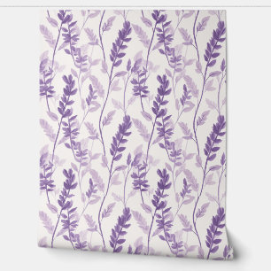 Serene Lavender Leaf Wallpaper