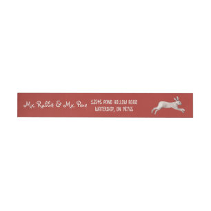 Serene Leaping Rabbit - Red Wrap Around Label