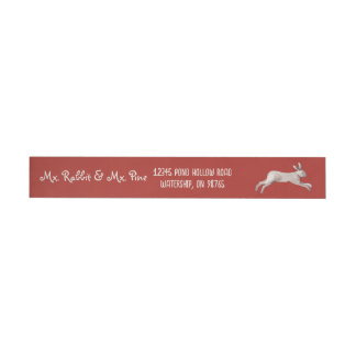 Serene Leaping Rabbit - Red Wrap Around Label