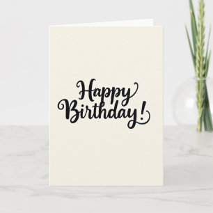 Serene Lettering Birthday Card