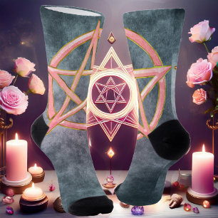 Serene Magick: Rose Quartz Pentagram Socks