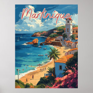 Serene Martinique Beachscape Poster