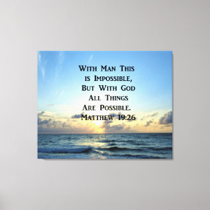 SERENE MATTHEW 19:26 PHOTO DESIGN CANVAS PRINT