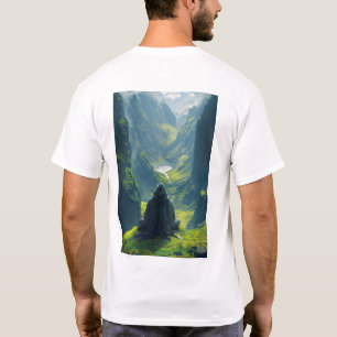 Serene Meditation Akep Rugged Hooded Man T-Shirt