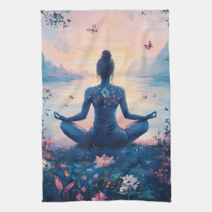 Serene Meditation at Sunrise (2) Tea Towel