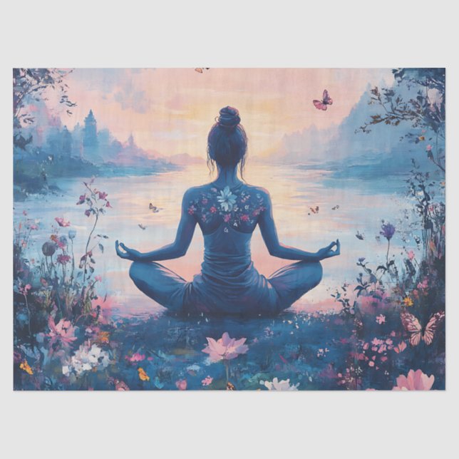 Serene Meditation at Sunrise (2) Tissue Paper (Front)