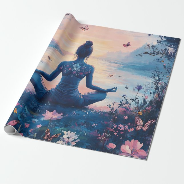 Serene Meditation at Sunrise (2) Wrapping Paper (Unrolled)