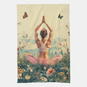 Serene Meditation at Sunrise (3) Tea Towel