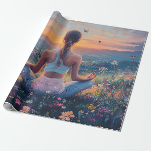 Serene Meditation at Sunrise (4) Wrapping Paper
