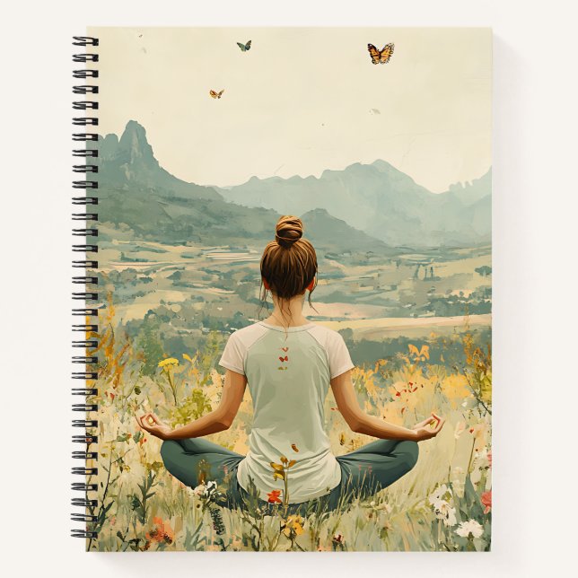 Serene Meditation at Sunrise (6) Notebook (Front)