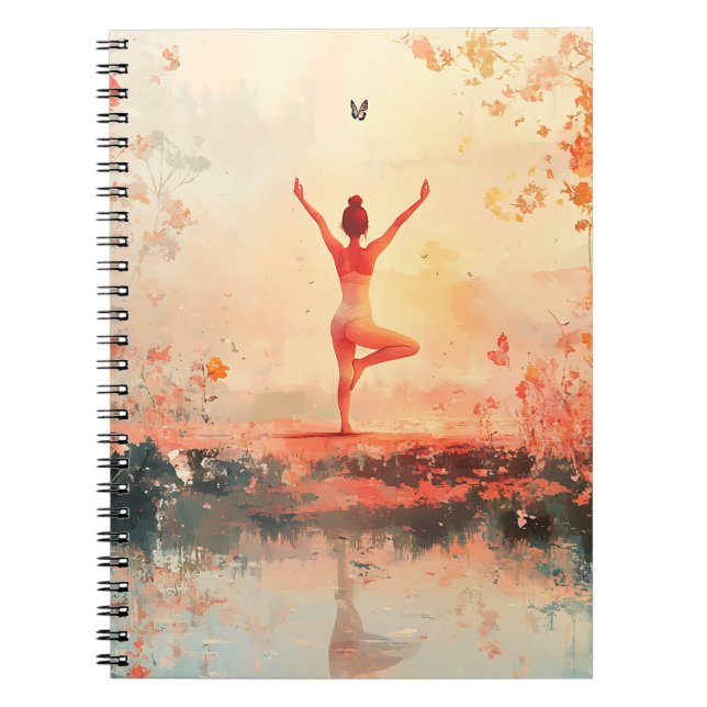 Serene Meditation at Sunrise (7) Notebook (Front)