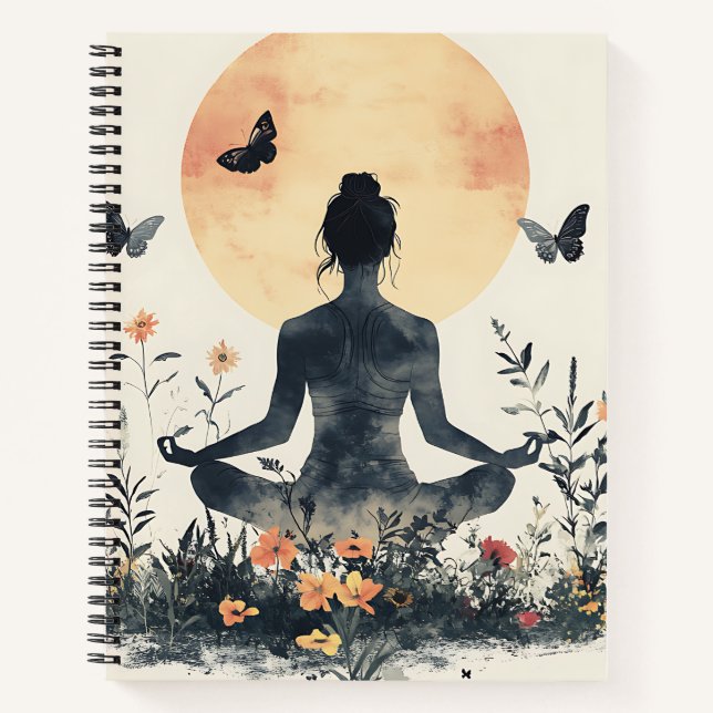 Serene Meditation at Sunrise (8) Notebook (Front)