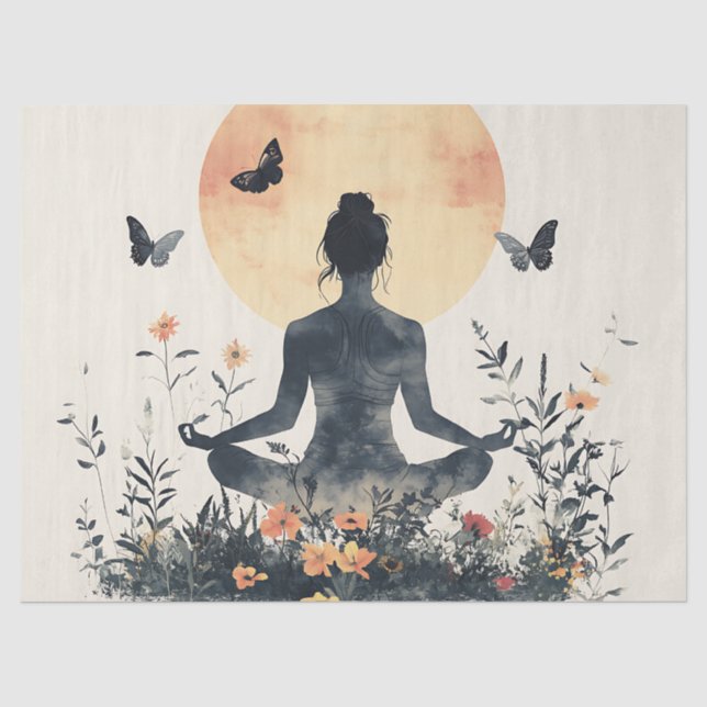 Serene Meditation at Sunrise (8) Tissue Paper (Front)