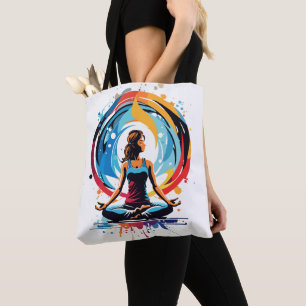 Serene Meditation Energy Flow Art Tote Bag