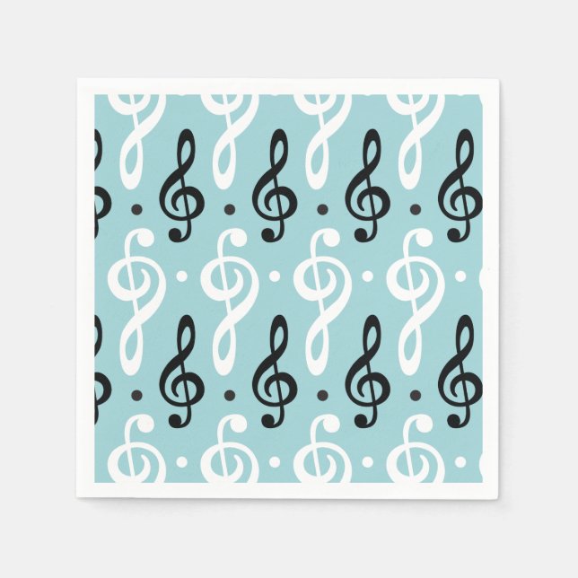 Serene Melodies Treble Clef Napkin (Front)