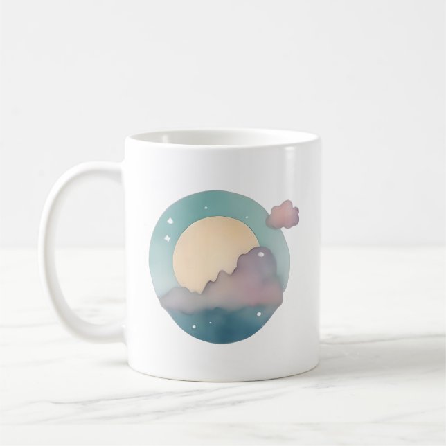 Serene Moonlit Dreamscape Coffee Mug (Left)