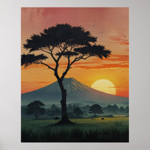 Serene Mount Fuji Landscape Art Print
