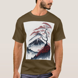 Serene Mount Fuji Sunset Peaceful River Scenery 2 T-Shirt