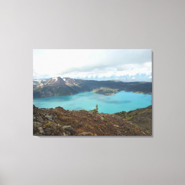 Serene Mountain and Glacial Scene Canvas Print (Front)