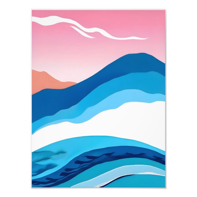 Serene Mountain Dreamscape - Abstract Landscape  Photo Print (Front)