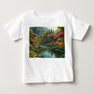  serene mountain garden  baby T-Shirt