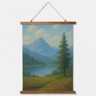 Serene Mountain Lake Landscape Wall Art