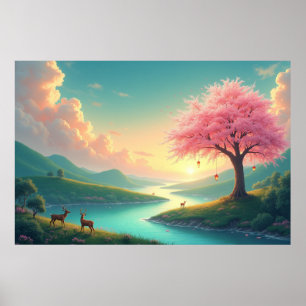 Serene Mountain Lake Poster