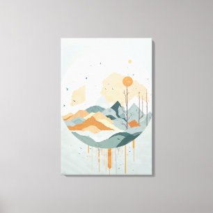 “Serene Mountain Reflection” Canvas Print