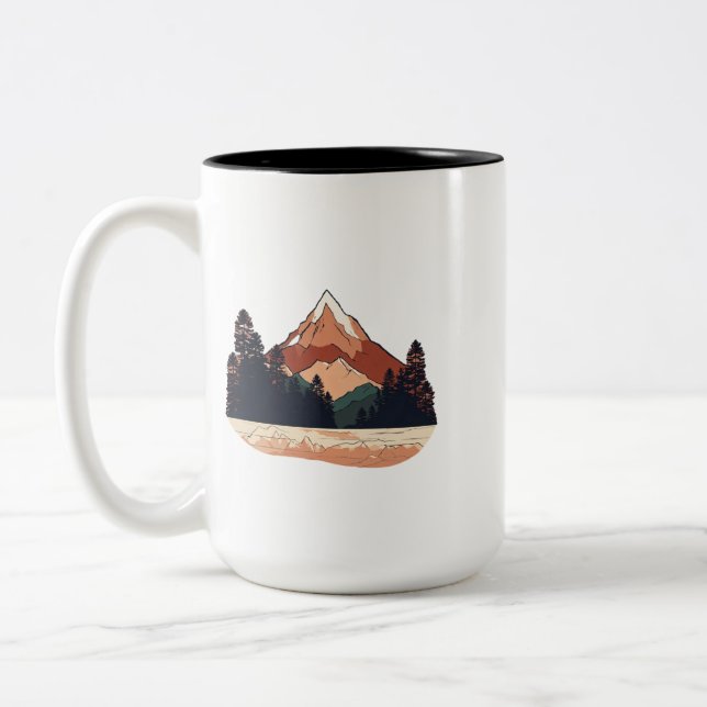 Serene Mountain Two-Tone Mug - 15 oz (Left)
