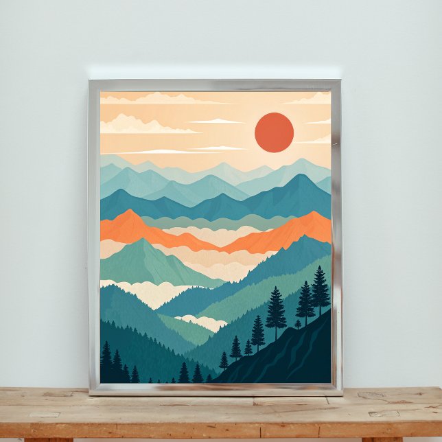 Serene Mountain Vista Sunset Poster (Creator Uploaded)