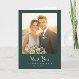 Serene Mountain Wedding Thank You Card