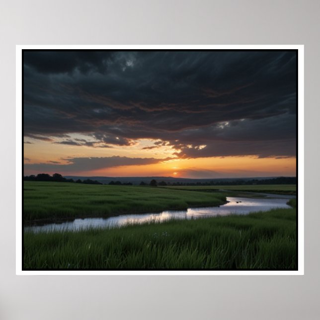 Serene Nature Landscape Scene Poster (Front)