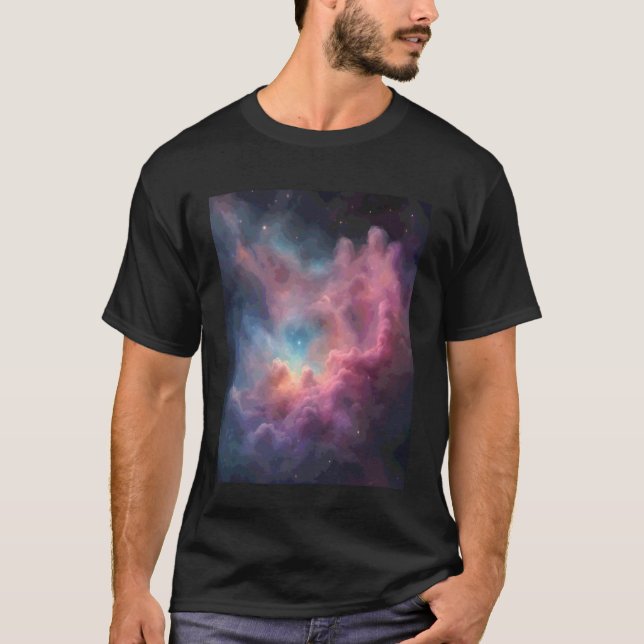 Serene Nebula Cloud Masterpiece T-Shirt (Front)