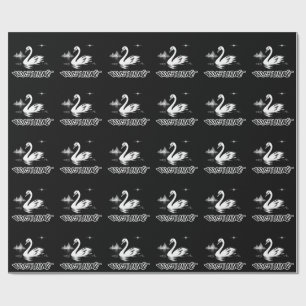 Serene Nocturne Swan Lake Aesthetic Pop Art Wrapping Paper