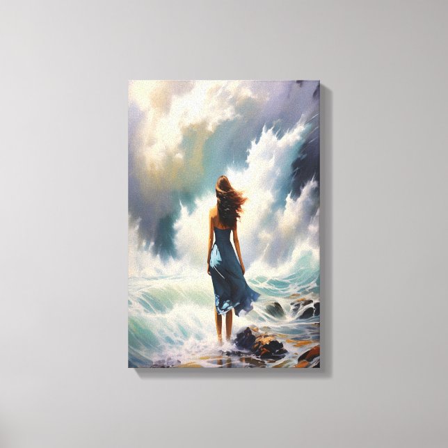 Serene Ocean Escape – Coastal Art Canvas Print (Front)