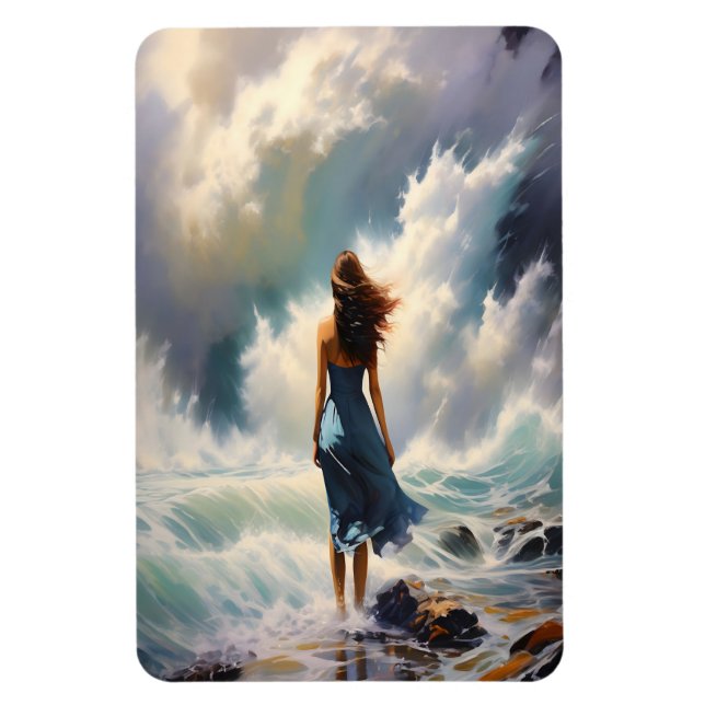 Serene Ocean Escape – Coastal Art Magnet (Vertical)