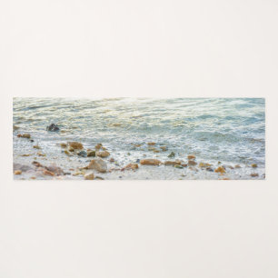 Serene Ocean Shoreline Clear Water Beach Yoga Mat