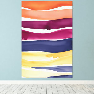Serene Ocean Symphony: Abstract Wave-Inspired Canvas Print