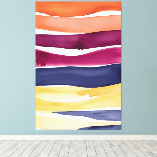 Serene Ocean Symphony: Abstract Wave-Inspired  Canvas Print