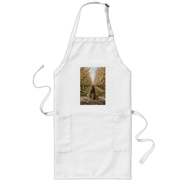 Serene Orchard Apron | Romantic Countryside Nature (Front)