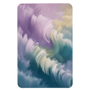 Serene Pastel Abstract Wave Dreamy Art Magnet