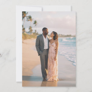 Serene Pastel Beach Photo Invitation