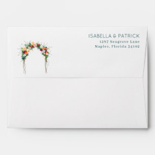 Serene Pastel Floral Arch Envelope