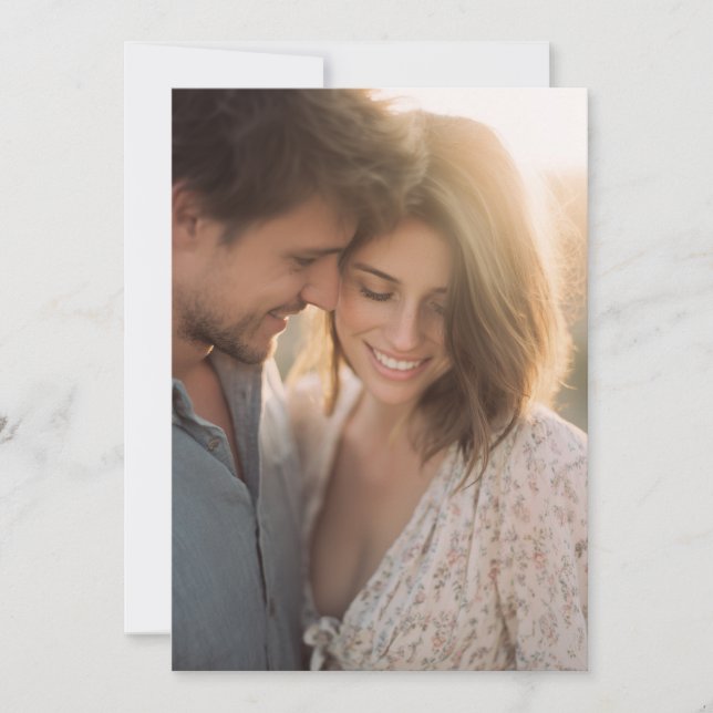 Serene Pastel Floral Photo Invitation (Front)