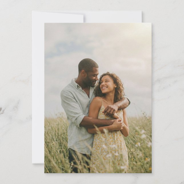 Serene Pastel Floral Photo Invitation (Front)